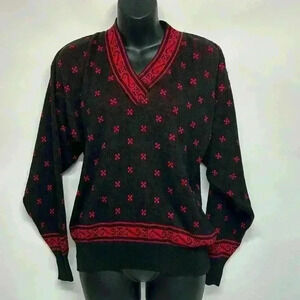 1970s 80s sweater V-neck size small